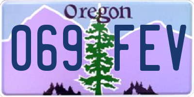 OR license plate 069FEV