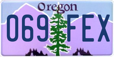 OR license plate 069FEX