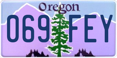 OR license plate 069FEY