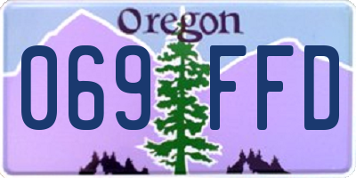 OR license plate 069FFD