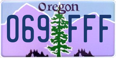OR license plate 069FFF