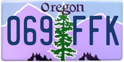 OR license plate 069FFK
