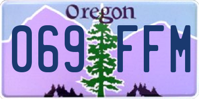 OR license plate 069FFM