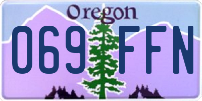 OR license plate 069FFN