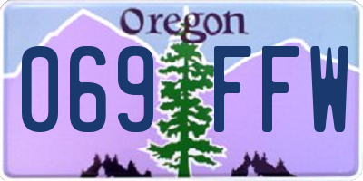 OR license plate 069FFW
