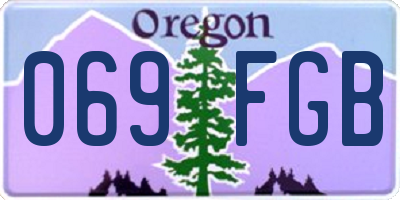 OR license plate 069FGB