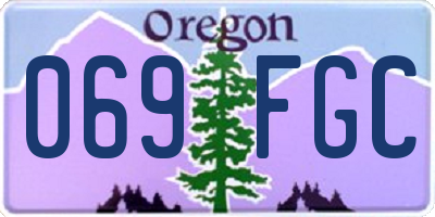 OR license plate 069FGC