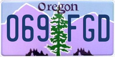 OR license plate 069FGD