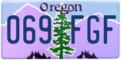 OR license plate 069FGF
