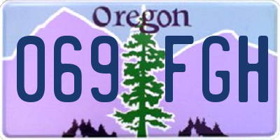 OR license plate 069FGH