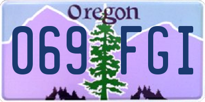 OR license plate 069FGI