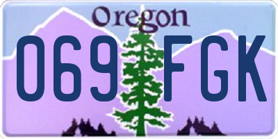 OR license plate 069FGK