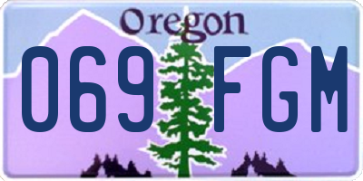 OR license plate 069FGM