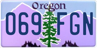 OR license plate 069FGN