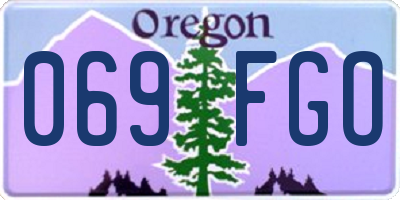OR license plate 069FGO