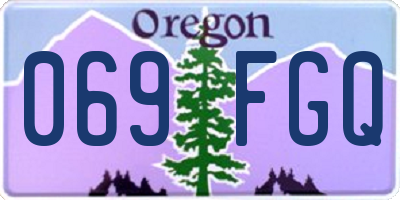 OR license plate 069FGQ