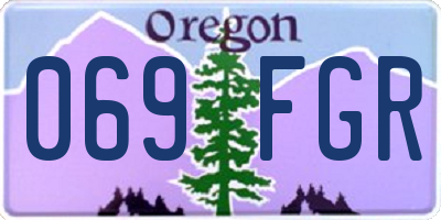 OR license plate 069FGR