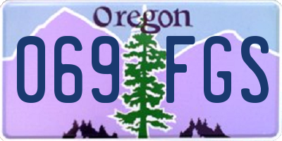 OR license plate 069FGS