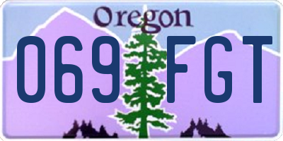 OR license plate 069FGT