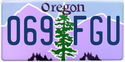 OR license plate 069FGU