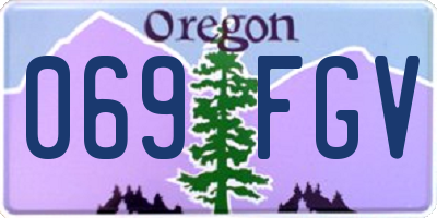 OR license plate 069FGV