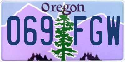 OR license plate 069FGW