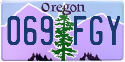 OR license plate 069FGY