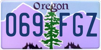 OR license plate 069FGZ