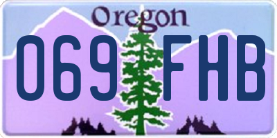 OR license plate 069FHB