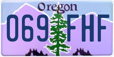 OR license plate 069FHF