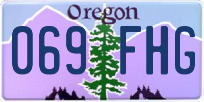 OR license plate 069FHG