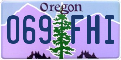 OR license plate 069FHI