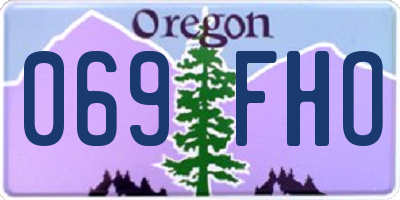 OR license plate 069FHO