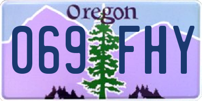 OR license plate 069FHY