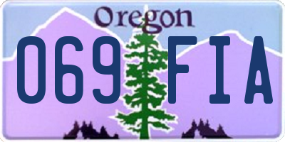 OR license plate 069FIA