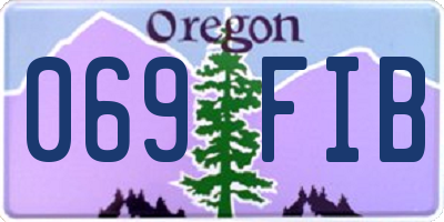 OR license plate 069FIB