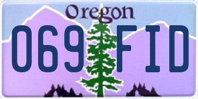 OR license plate 069FID