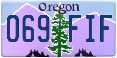 OR license plate 069FIF