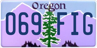 OR license plate 069FIG