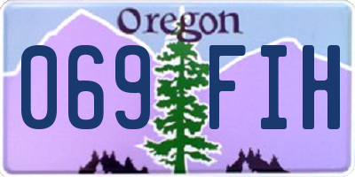 OR license plate 069FIH