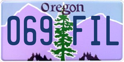 OR license plate 069FIL