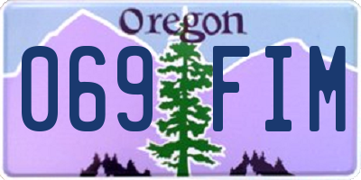 OR license plate 069FIM
