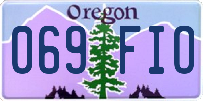 OR license plate 069FIO