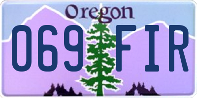 OR license plate 069FIR