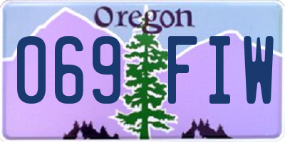 OR license plate 069FIW