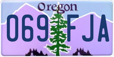 OR license plate 069FJA