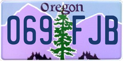 OR license plate 069FJB