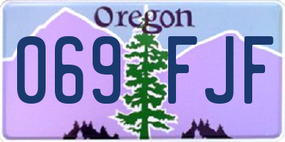 OR license plate 069FJF
