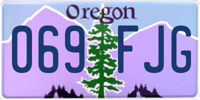 OR license plate 069FJG