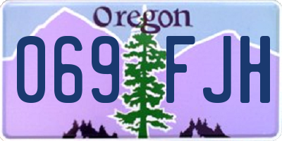 OR license plate 069FJH